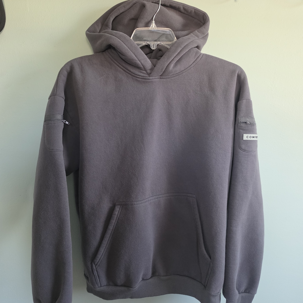 Comfrt Travel Essentials Steel Gray Hoodie-Large - Picture 2 of 6
